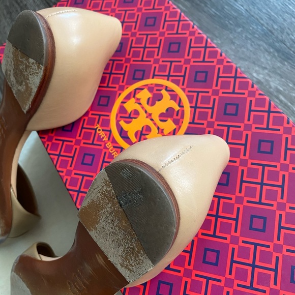 Tory Burch Vic Flat Sz7.5 Clay Beige/Beige Pink - Picture 7 of 8